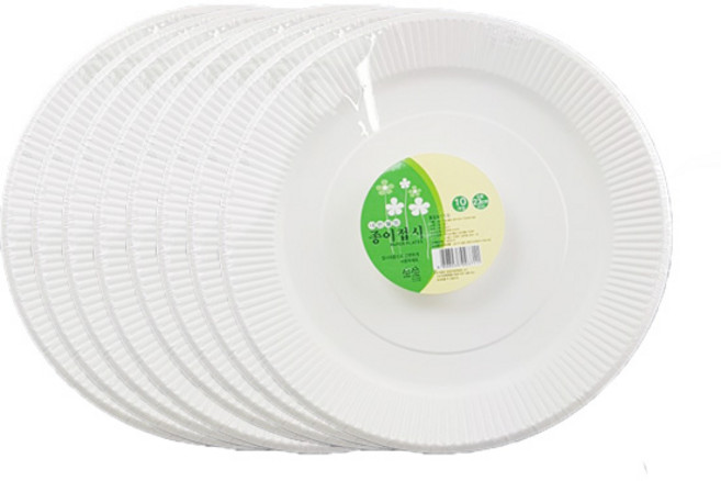 대한웰빙 종이접시 23cm, 10개, 8세트