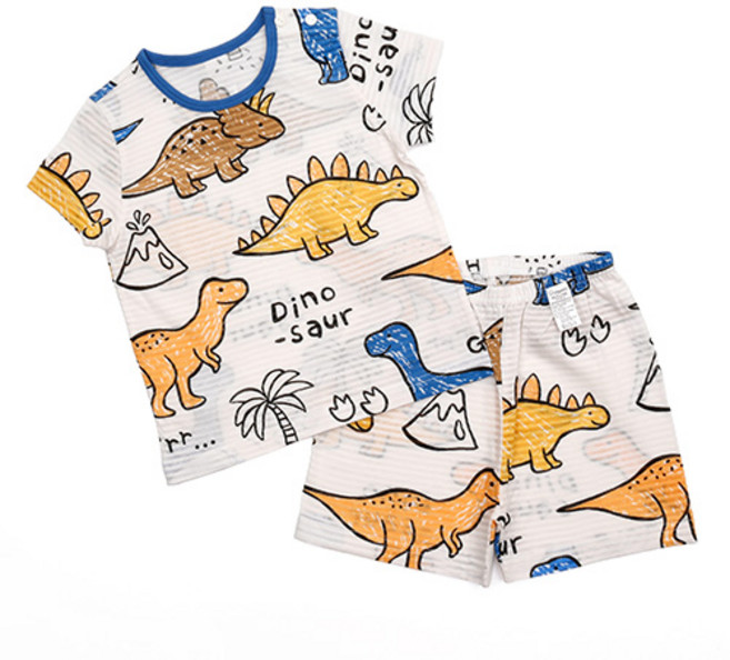 Maykids 男童恐龍印花短袖短褲套裝