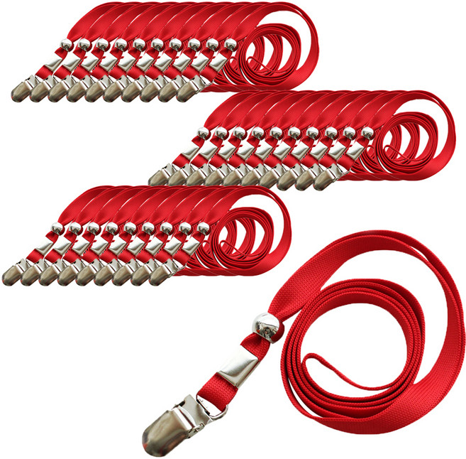 옹달샘 목걸이 슬링 명찰줄 9mm, 빨강색, 30개입