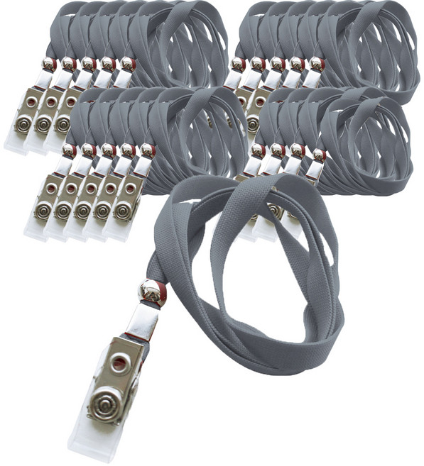 멀티크립 대 명찰줄 9mm, 회색, 20개