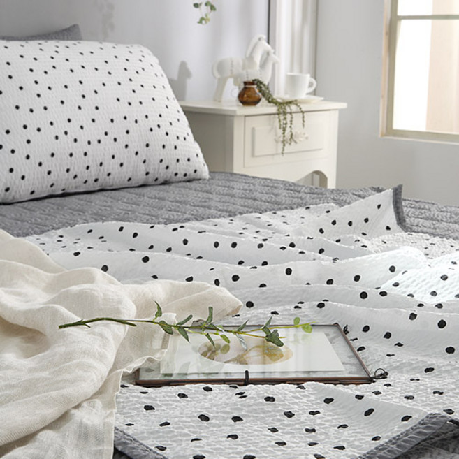 아임리빙 블링 시어서커 홑이불 배덮개용, 슈가도트