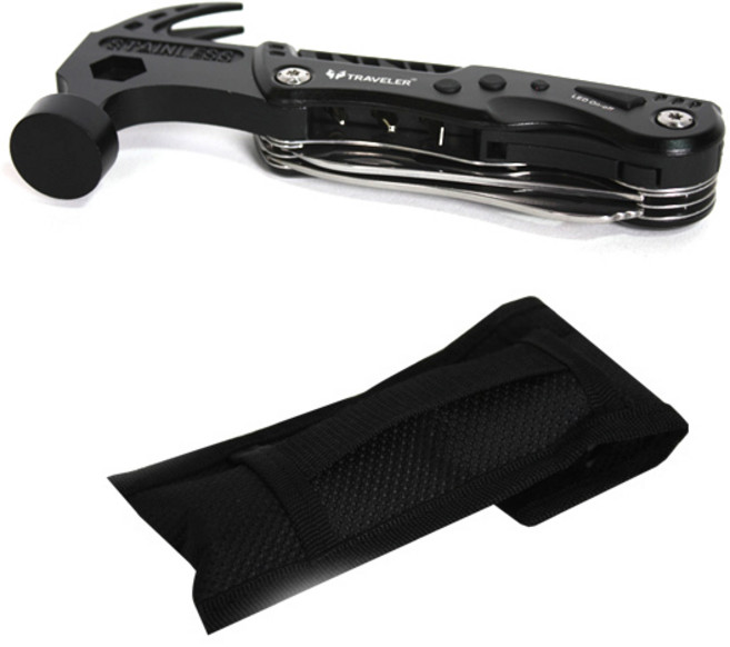 트래블러 로버2 멀티톨 후레쉬망치, 스텐 블랙, 1개