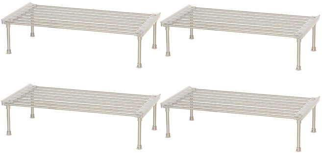 스텐 접시정리대, 투명, 4개