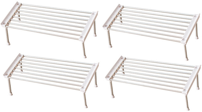 스텐 접시정리대, 화이트, 4개