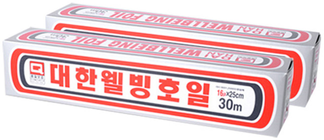 대한웰빙은박접시 호일, 30m, 2개