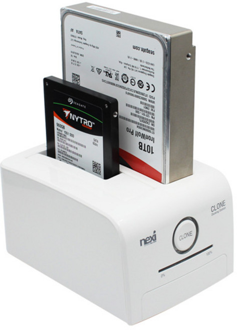 넥시 USB3.0 2베이 하드 도킹스테이션 NX-608U30W, 14336GB, 화이트