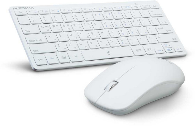 플레오맥스 미니 무선키보드 마우스세트, 화이트, AVEC-101M, 텐키리스