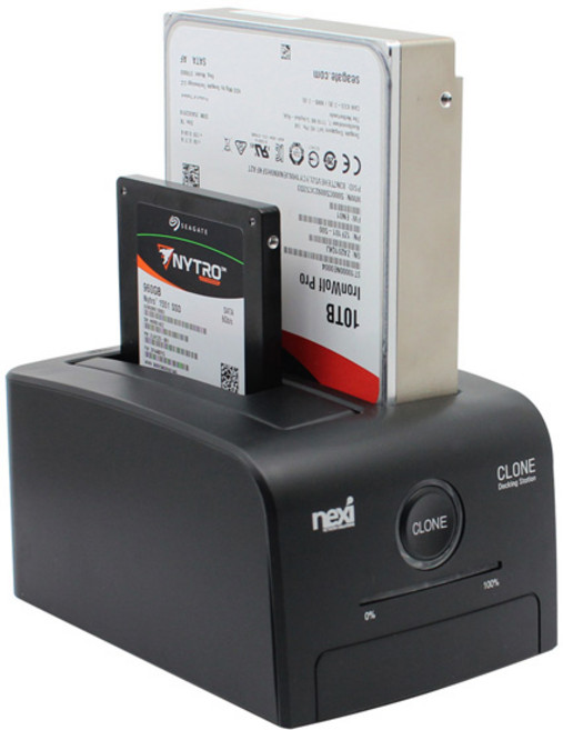 넥시 USB3.0 2베이 하드 도킹스테이션 NX-608U30B, 14336GB, 블랙