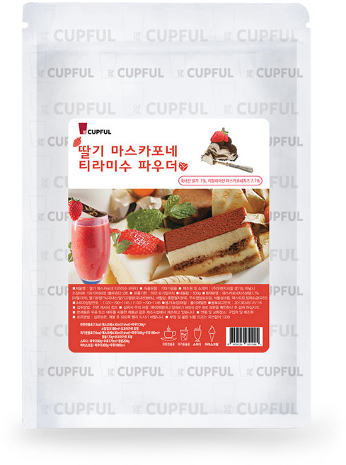 컵풀 딸기 마스카포네 티라미수 파우더, 1kg, 1개, 1개입, 1kg
