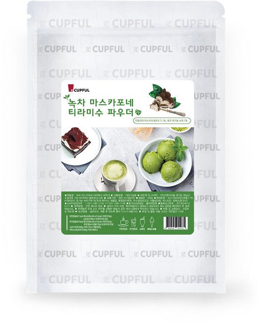 컵풀 녹차 마스카포네 티라미수 파우더, 1kg, 1개, 1개입