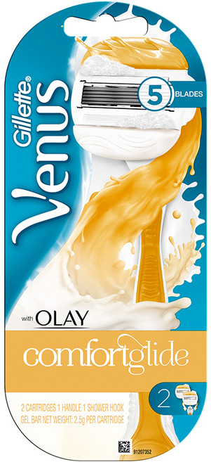 질레트 비너스 올레이 컴포트 글라이드 여성용 면도기 + 여분날, 1개입, 1개