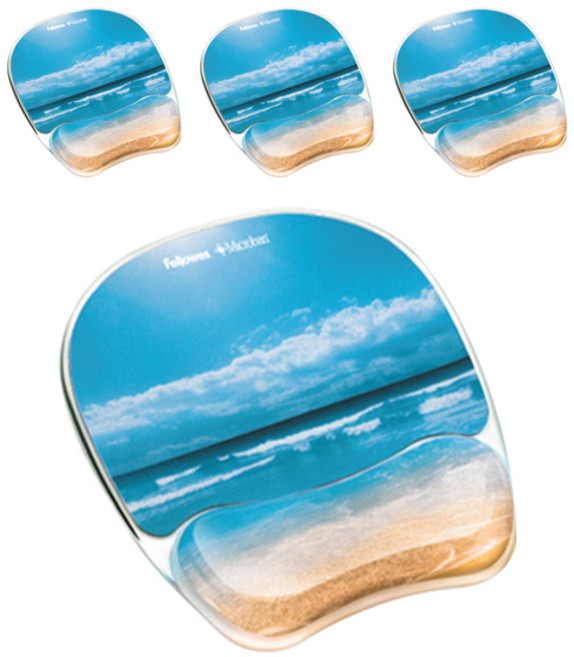 펠로우즈 마이크로밴 젤 마우스패드, 해변, 4개