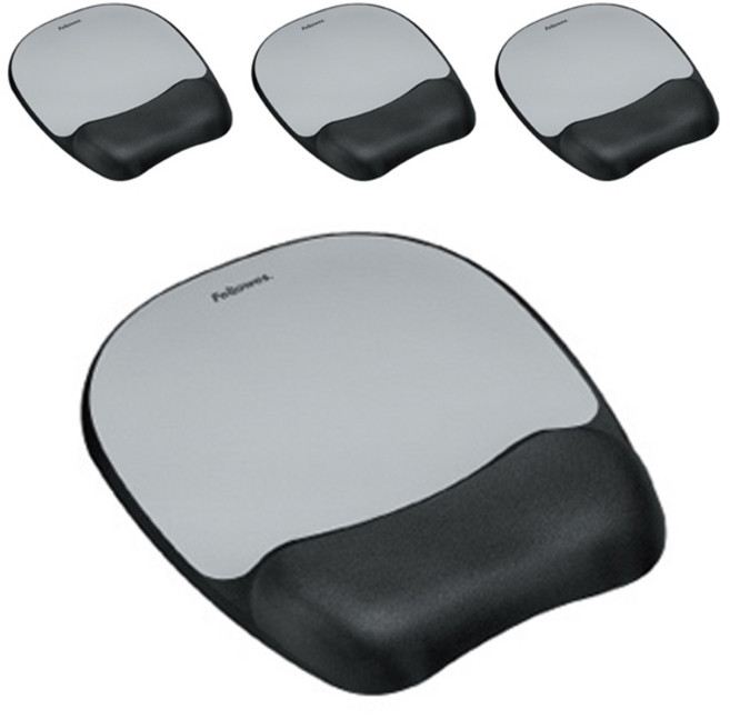 펠로우즈 메모리폼 마우스패드, 실버, 4개