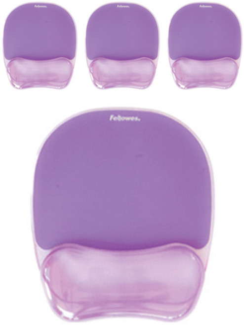 펠로우즈 마이크로밴 크리스탈 젤 마우스패드, 퍼플, 4개