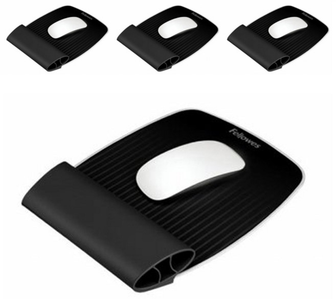 펠로우즈 I-Spire Rocking 마우스패드, 블랙, 4개