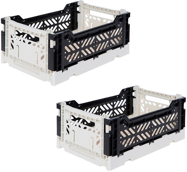 아이카사 폴딩박스 S, 1단, 쿠키앤크림(라이트그레이)