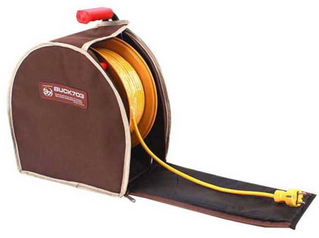 벅703 릴선가방, 브라운, 1개