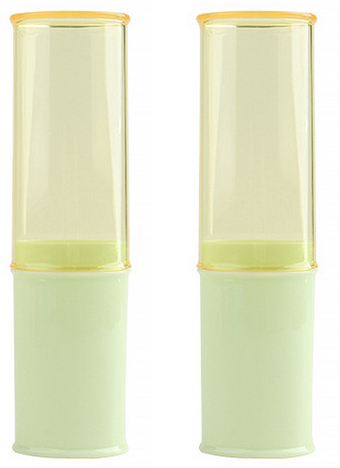 알럽홈 휴대용 여행 투명 칫솔케이스 그린, 2개입