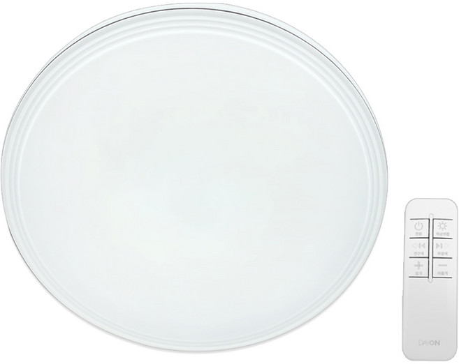 데이온 원형 LED 리모컨 방등 심플 60W, 전구색, 주광색