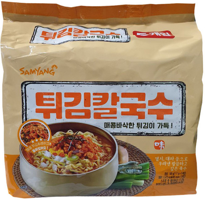 삼양 튀김칼국수, 117g, 5개