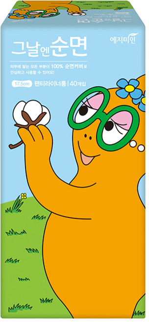 예지미인 그날엔순면 팬티라이너, 40개입, 1개, 롱