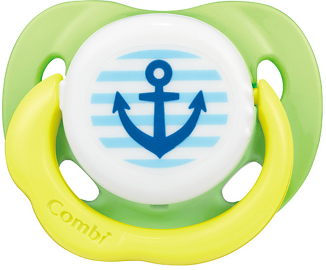 콤비 스마일 노리개 젖꼭지, 마린 그린, M(2,3개월~10개월), 1개