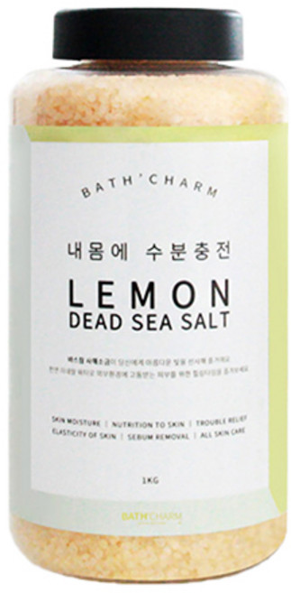 바스참 사해소금 레몬 용기형, 1kg, 1개