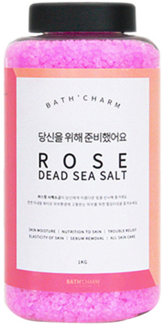 바스참 사해소금 로즈 용기형, 1kg, 1개