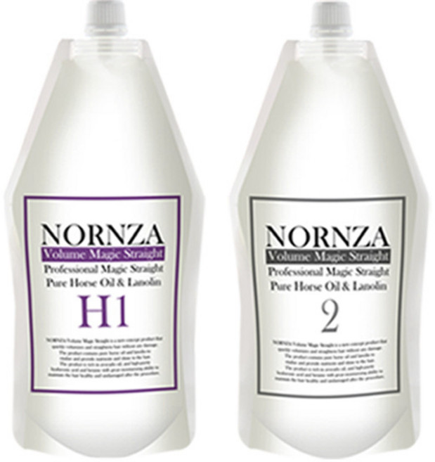 노른자 볼륨매직 스트레이트 파마약 H1 일반모 1제 + 2제 400g 세트, 800g, 1개