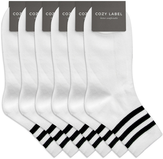 코지라벨 남성용 스포티 링글 패션양말 6족