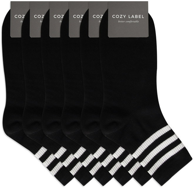COZY LABEL 男士運動風羅紋時尚襪 6雙入