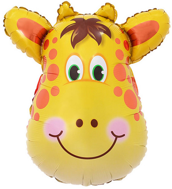 파티팡 기린 슈퍼쉐입 동물 은박풍선, 옐로우 외, 4개