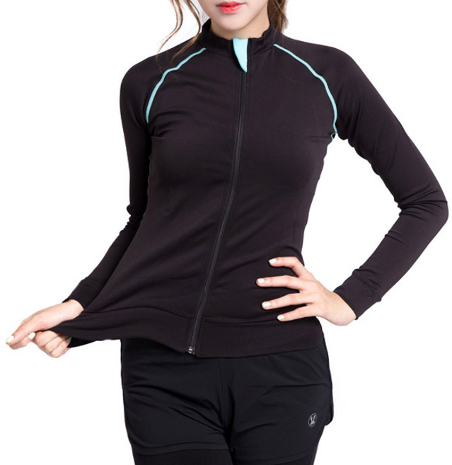 THE SIRUP 女款防曬長袖拉鍊泳衣