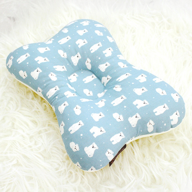 달콤베이비 면 에어매쉬 유아동 짱구베개, 귀요미북극곰, 1개