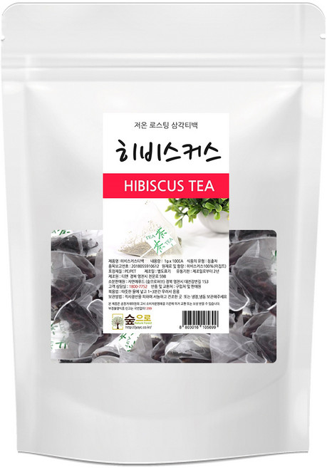 숲으로허브 히비스커스 삼각티백, 1개, 100개입, 1g