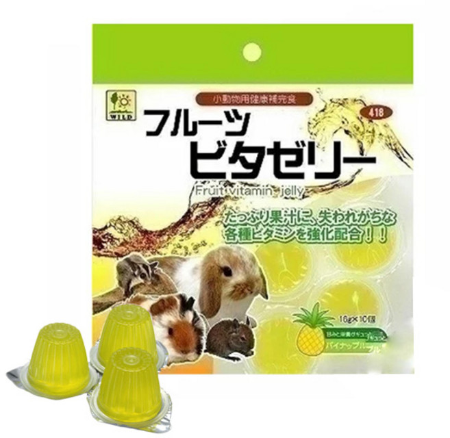 와일드산코 소동물 과일비타 젤리 418 간식 10p, 160g, 1개