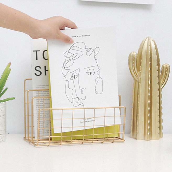 펀타스틱 쓰리스텝 잡지꽂이, 골드, 3단