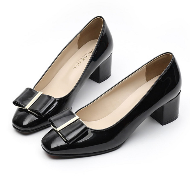 잭앤질 골드바 리본 펌프스 4cm JA9110