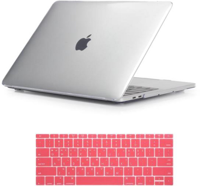 뉴비아 HY 키스킨 핑크 + 투명 케이스 맥북프로13터치 A1989, 혼합 색상, 1세트