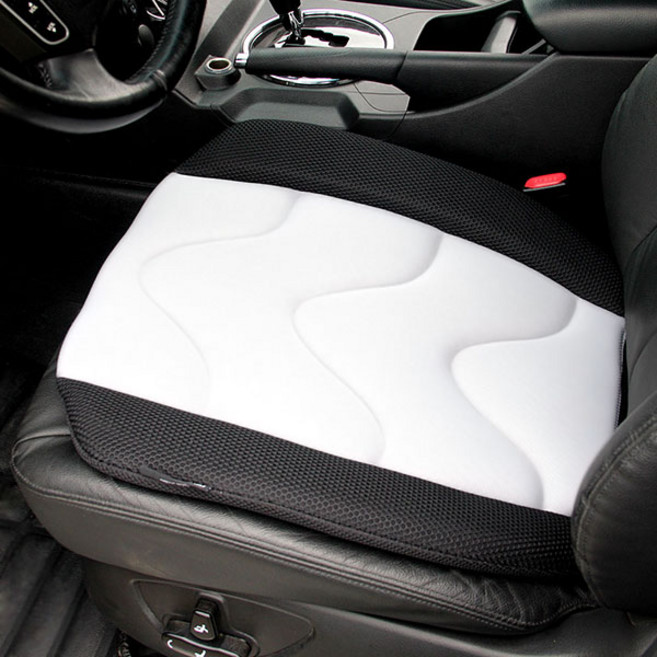 노블엔젤 레드라인 와이드 스포티 사계절 차량용 1인 방석, 화이트, 1개