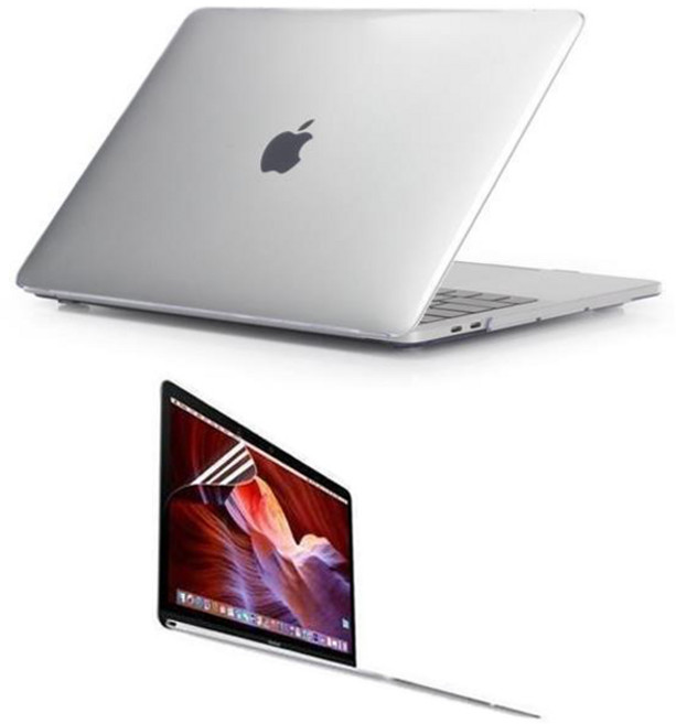 뉴비아 맥북용 액정보호필름 + 크리스탈 하드케이스 투명 맥북프로15 A1286, 1세트