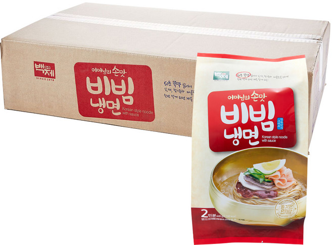 백제 어머님의 손맛 비빔냉면 2인분, 448g, 10개