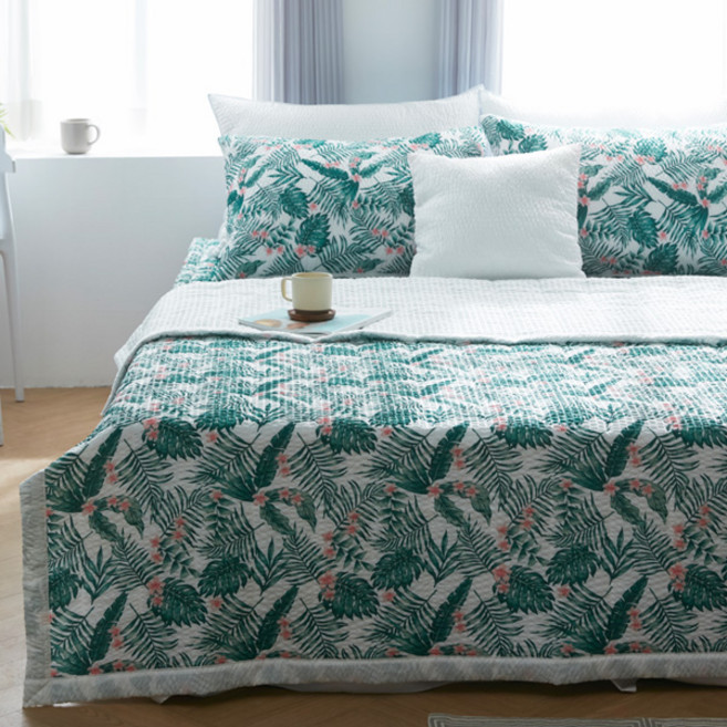 바니루이스 야자 시어서커 리플 누비이불, 팜그린