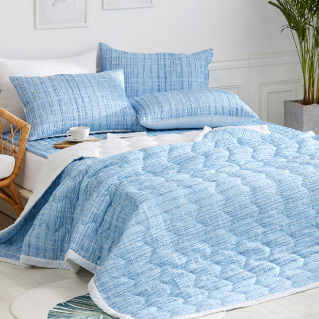 바니루이스 블리스 시어서커 리플 누비이불, 블루