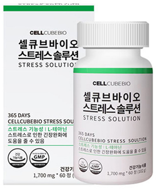 셀큐바이오 스트레스 솔루션, 60정, 1개