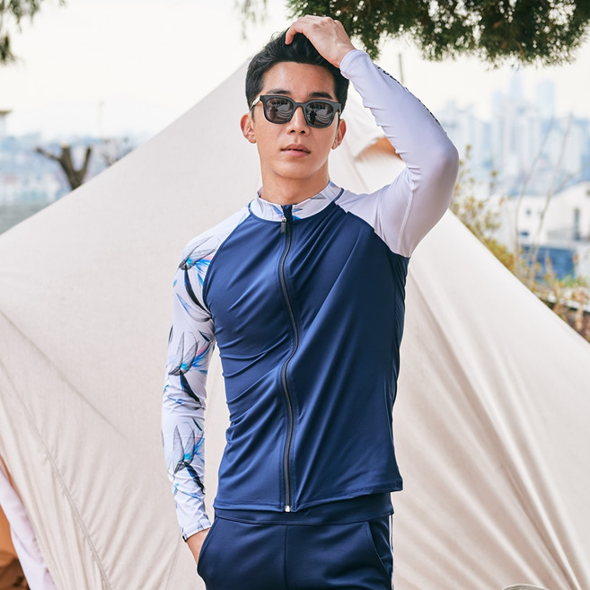 튜브트리 나야스타일 남성용 산타모니카 래쉬가드 세트