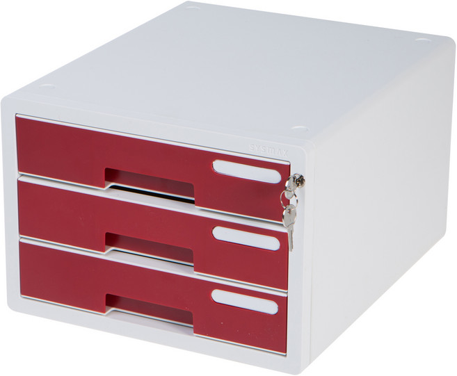 시스맥스 시스템 컬러 서류함, WINE, 3단