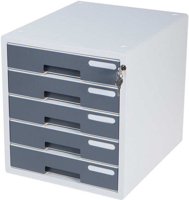 시스맥스 시스템 컬러 서류함, GRAY, 5단
