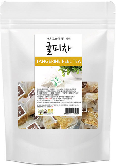 숲으로허브 귤피차 삼각티백, 100개입, 1개, 1g