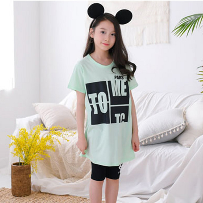 잭키드 여아용 미유 4부 레깅스